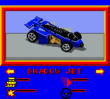 Hot Wheels: Stunt Track Driver (Game Boy Color) screenshot: Selecting a Hot Wheels series car.