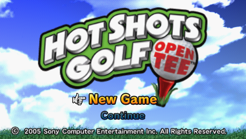 Hot Shots Golf: Open Tee (PSP) screenshot: Title screen