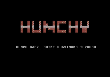 Hunchy (Commodore 64) screenshot: Title screen