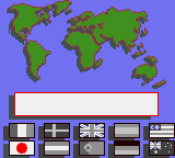 Kawasaki Superbike Challenge (Game Gear) screenshot: World map