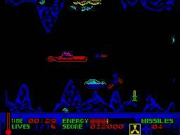 The Hunt for Red October (ZX Spectrum) screenshot: Onto level 2