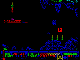 The Hunt for Red October (ZX Spectrum) screenshot: Some sections are quite mazy