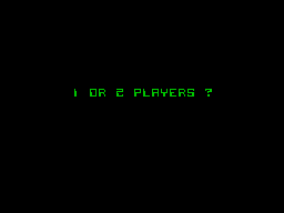 Galactic Warriors + Raceway (ZX Spectrum) screenshot: 1. Galactic Warriors: Selecting the number of players.<br>