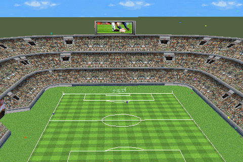 Real Soccer 2009 (Android) screenshot: Bird's view of the stadium