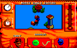 Indiana Jones and the Fate of Atlantis: The Action Game (Amstrad CPC) screenshot: Patron down