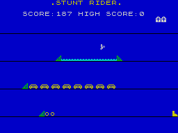 Galactic Warriors + Raceway (ZX Spectrum) screenshot: 2. Raceway: Pool.<br> This time the speed was right. Perfect.