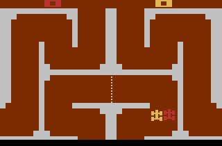 Indy 500 XE (Atari 2600) screenshot: This track loops left to right and up and down.