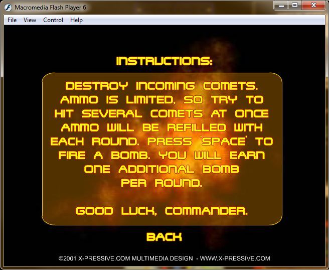 Missile Strike (Windows) screenshot: This is how the game is played