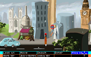 Infinite Monkeys (Windows) screenshot: Snow on the streets of London