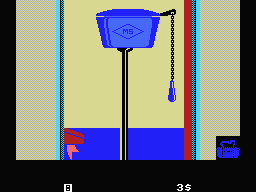 The Inheritance: Panic in Las Vegas (MSX) screenshot: Bathroom