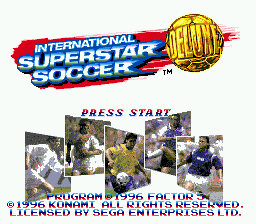 International Superstar Soccer Deluxe (Genesis) screenshot: Title Screen