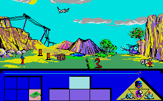 Indian Mission (Atari ST) screenshot: You should make your path to helicopter...