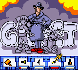 Inspector Gadget: Operation Madkactus (Game Boy Color) screenshot: Character and weapon select