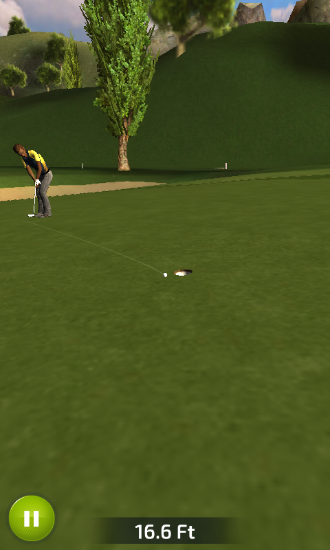 Pro Feel Golf (Android) screenshot: So close but still not