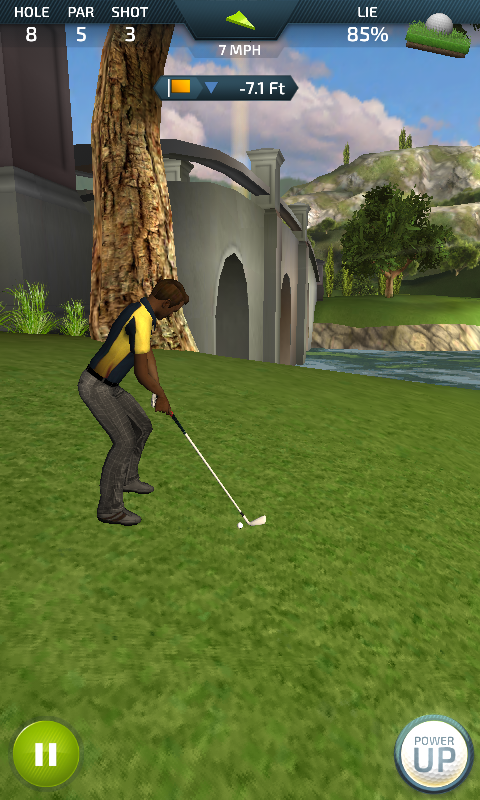 Pro Feel Golf (Android) screenshot: A bridge