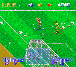 International Superstar Soccer Deluxe (Genesis) screenshot: Good running and better shoot...!