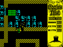 Into the Eagle's Nest (ZX Spectrum) screenshot: Tough section