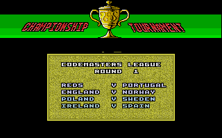 Italia 1990 (Atari ST) screenshot: Tournament screen