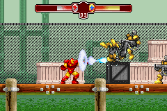 The Invincible Iron Man (Game Boy Advance) screenshot: Fighting the first enemies