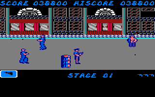 Jail Break (Amstrad CPC) screenshot: The escapee with no top on is invincible