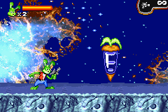 Jazz Jackrabbit (Game Boy Advance) screenshot: Enter the carrot gate to end the level.