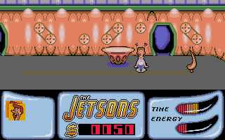 Jetsons: The Computer Game (Atari ST) screenshot: Got hit by a moving chair