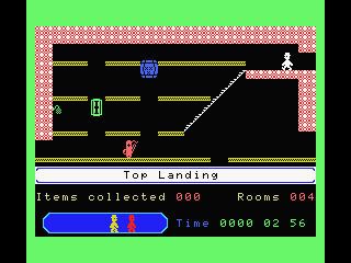 Jet Set Willy II: The Final Frontier (MSX) screenshot: Top Landing