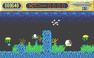 Jaws (Atari ST) screenshot: Targetting the other fish