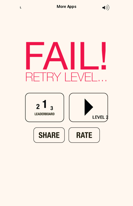 aa (Android) screenshot: Level must be restarted