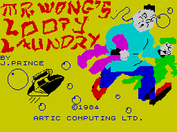 Mr. Wong's Loopy Laundry (ZX Spectrum) screenshot: Loading Screen.