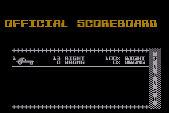 Race Car 'Rithmetic (Atari 8-bit) screenshot: Final Score