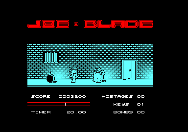 Joe Blade (Amstrad CPC) screenshot: You have found a bomb.
