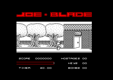 Joe Blade (Amstrad CPC) screenshot: Starting out.