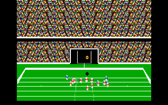 John Madden Football (DOS) screenshot: The field goal attempt is...