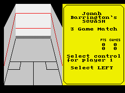 Jonah Barrington's Squash (ZX Spectrum) screenshot: Define the keys