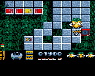 <small>Jumpin' Jackson (Amiga) screenshot:</small><br> Watch out for musical enemy instruments.