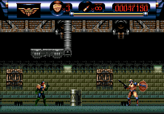 Judge Dredd (Genesis) screenshot: The first boss