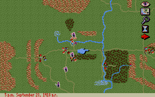 J.R.R. Tolkien's War in Middle Earth (Atari ST) screenshot: Map of Shire