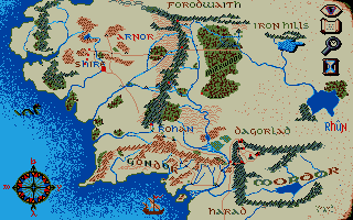 J.R.R. Tolkien's War in Middle Earth (Atari ST) screenshot: Middle Earth
