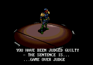 Judge Dredd (Genesis) screenshot: Game Over