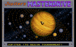 Jupiter's Masterdrive (Atari ST) screenshot: The racing territories available