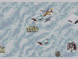 Jungle Strike (Genesis) screenshot: Action in the snow