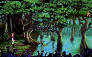 Space Quest II: Roger Wilco in Vohaul's Revenge (Windows) screenshot: A swamp