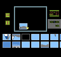 Kinetic Connection (NES) screenshot: Pick up pieces from the bottom