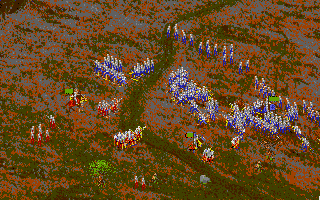 Kingmaker (Atari ST) screenshot: The battle is on
