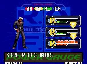 The King of Fighters 2000 (Neo Geo) screenshot: The old-skool "How To Play" screen: learning (or reviewing) some basic fighting commands...