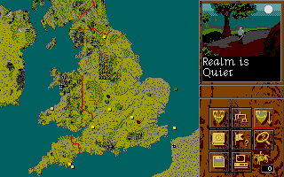 Kingmaker (Atari ST) screenshot: All is quiet in the realm