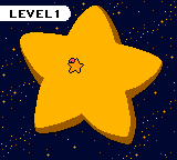 Kirby Tilt 'n' Tumble (Game Boy Color) screenshot: Level selection