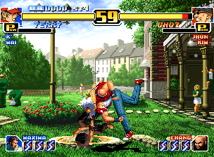 The King of Fighters '99: Millennium Battle (Neo Geo) screenshot: Terry VS. Choi