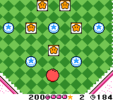 Kirby Tilt 'n' Tumble (Game Boy Color) screenshot: Bounding throughout the level